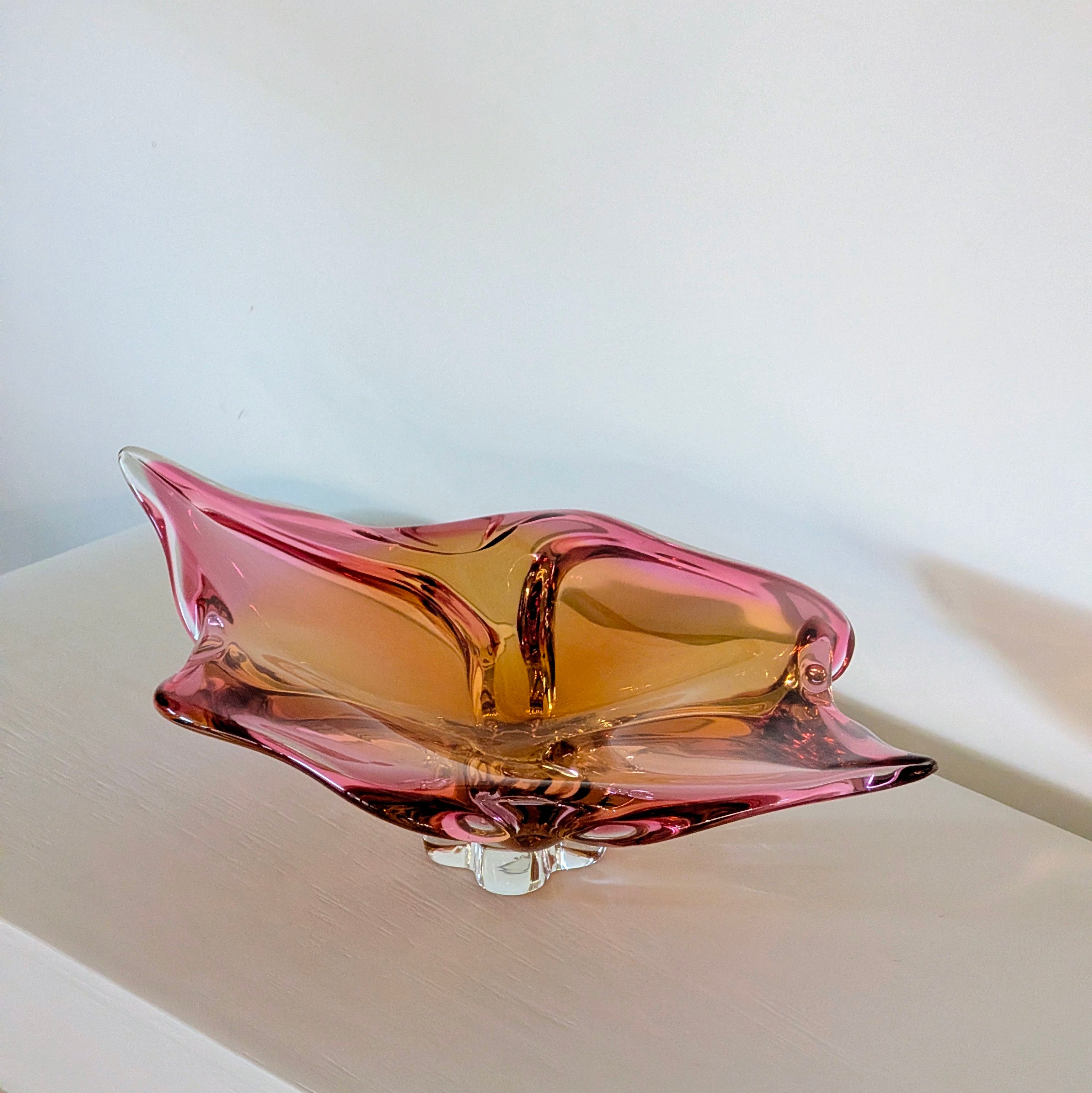 Bohemian Art Glass Bowl by Josef Hospodka | c.1960s