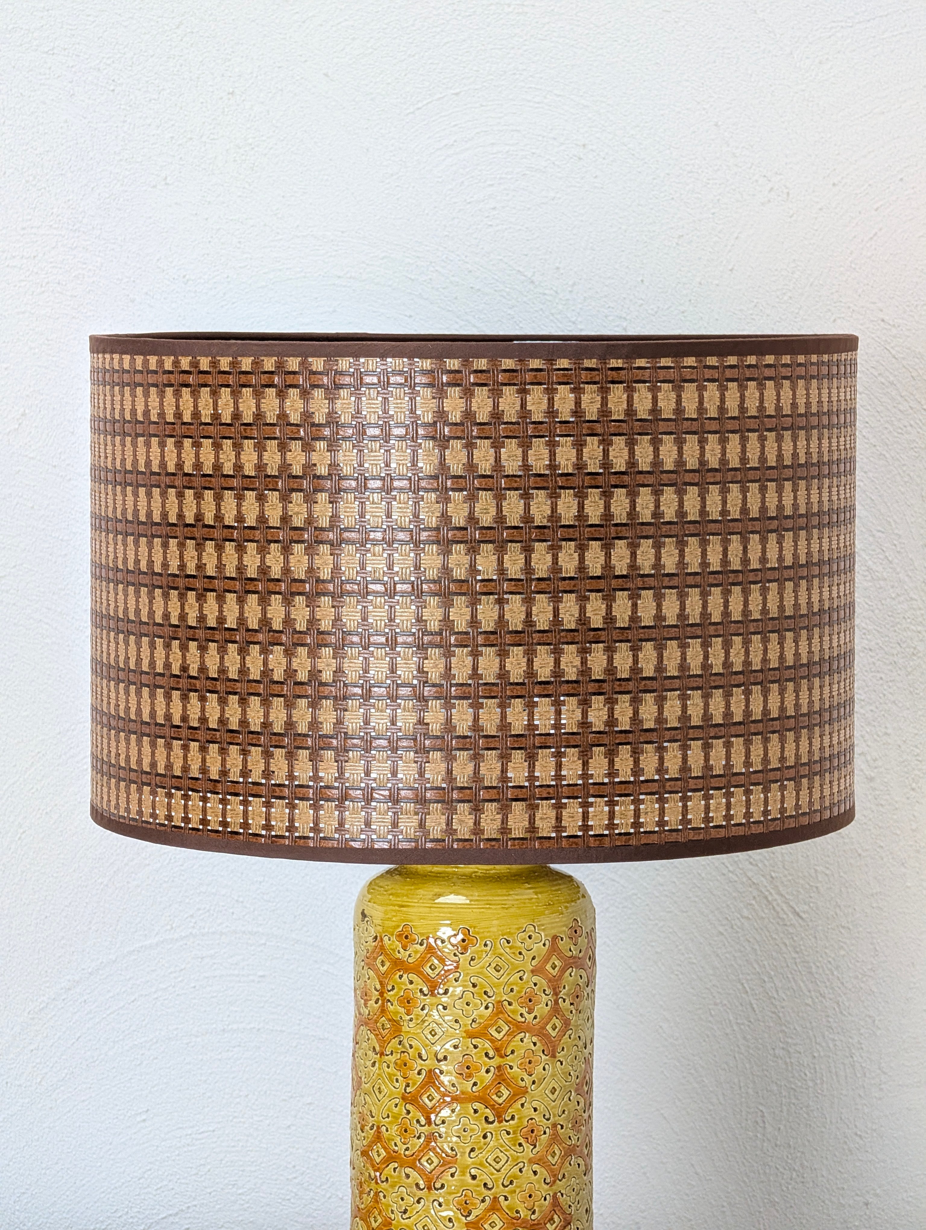 Bitossi Italy 'Spagnolo' Table Lamp with Hand Made Lampshade
