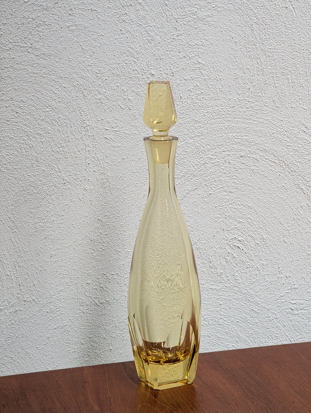Art Deco Hand Cut Bohemian Crystal Decanter by Moser