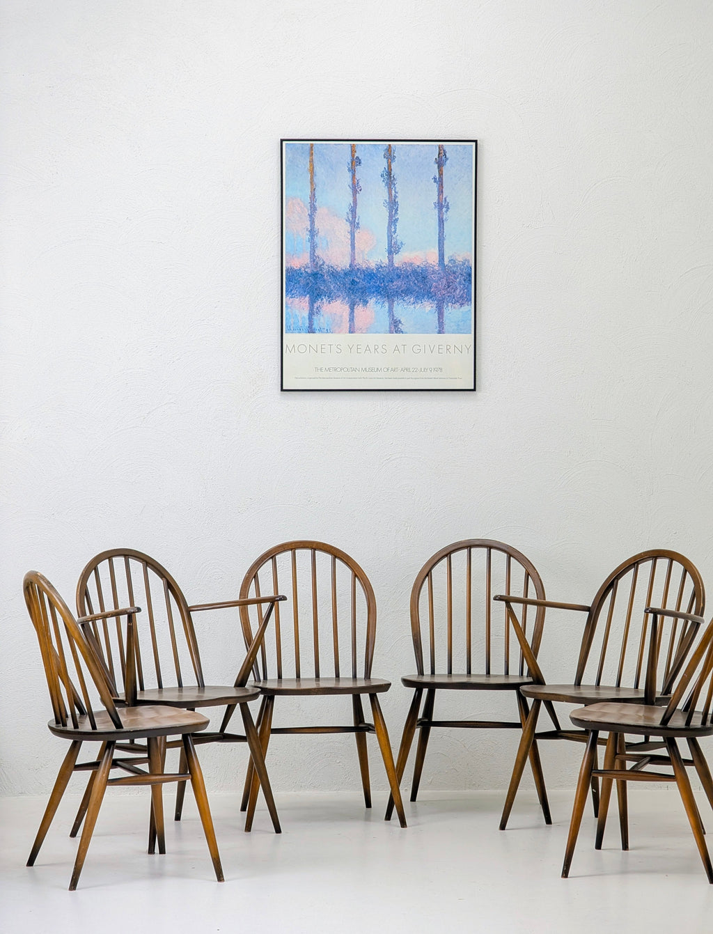 Set of Six Lucian Ercolani for Ercol Mid Century Modern Windsor Dining Chairs