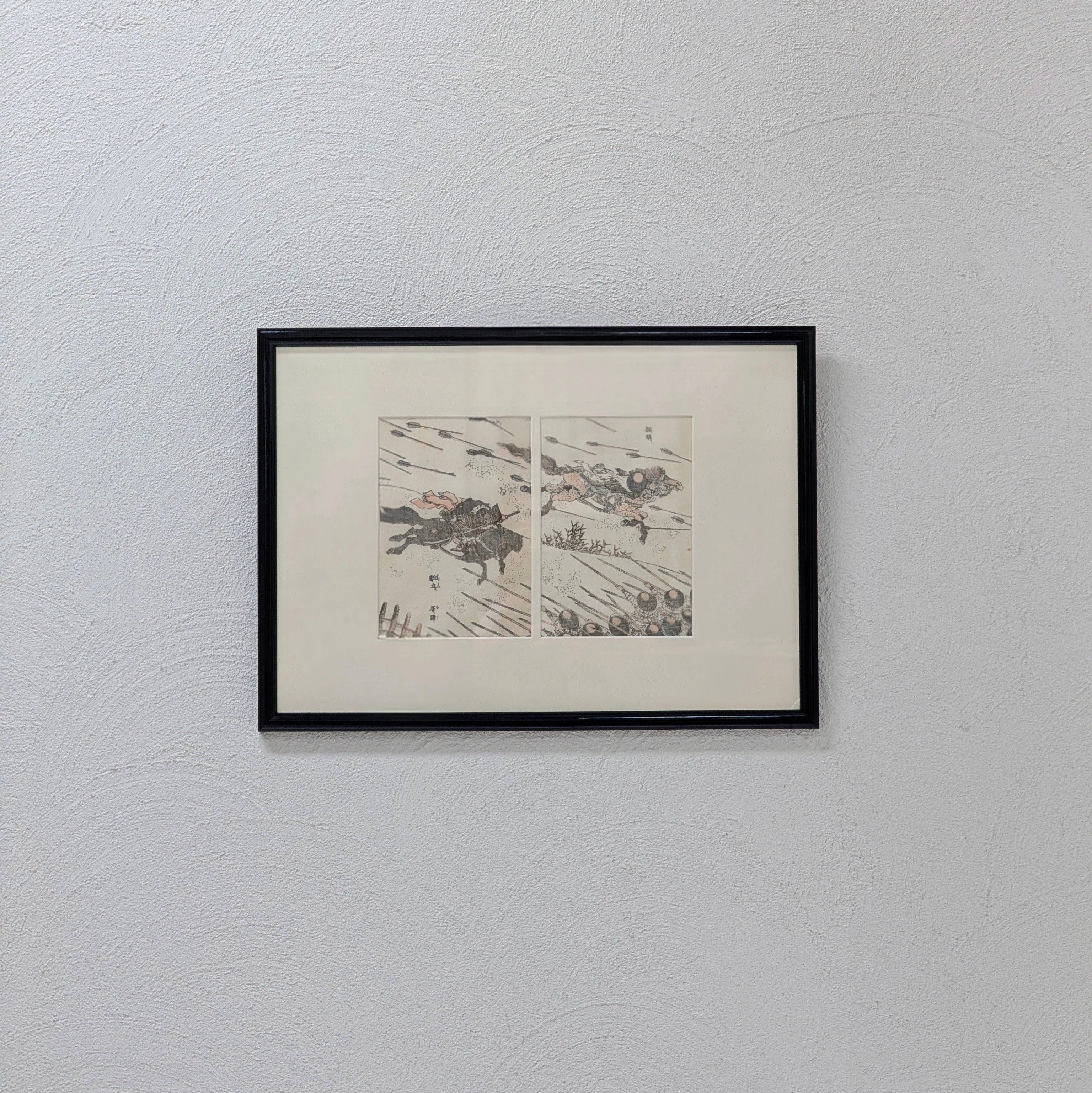 Original Katsushika Hokusai Woodblock: Samurai Cavalry Charge (Manga Vol. 9) - London Gallery