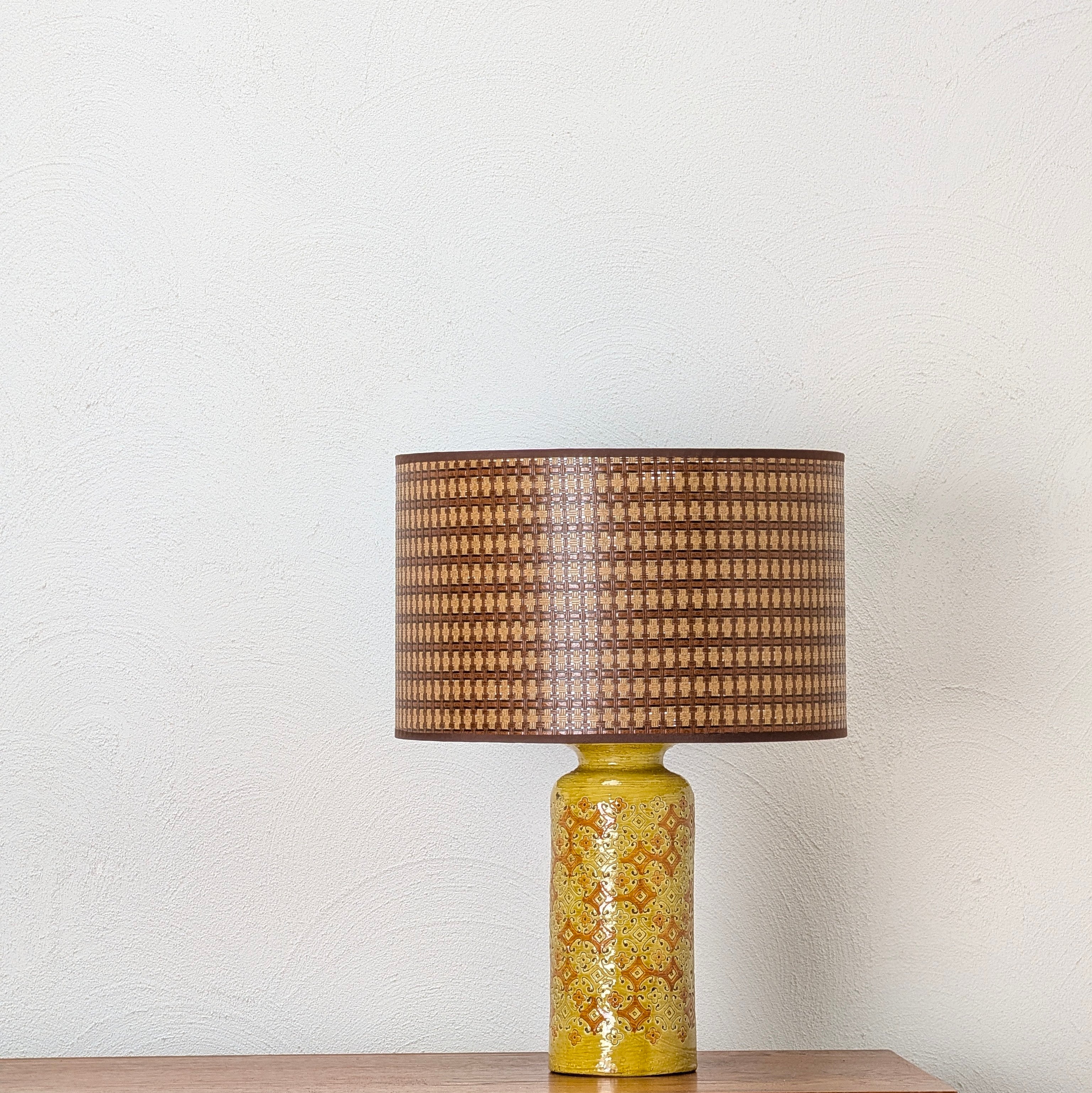 Bitossi 'Spagnoli' Pattern Ceramic Table Lamp, c1970