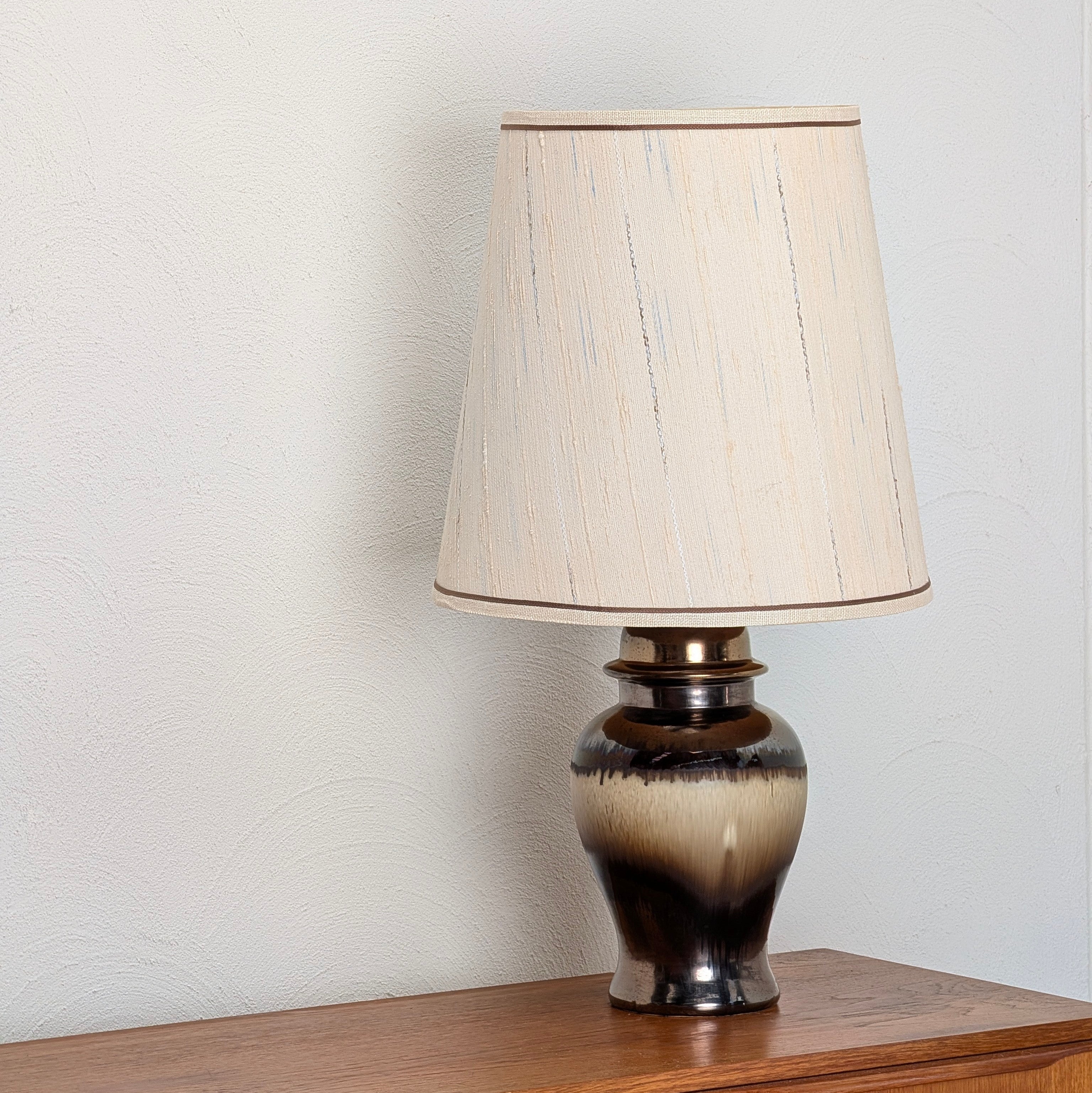Vintage Ellis Ceramics Metallic Ombre Table Lamp