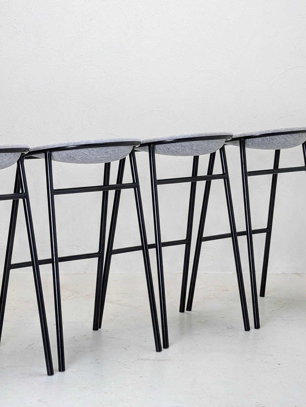 Set of 4 De Vorm LJ 3 PET Felt Bar Stools | Brand New Condition