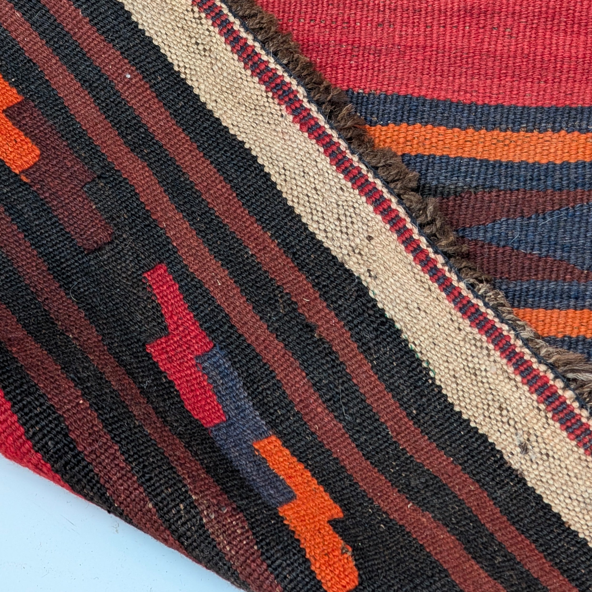 Vintage Persian Tribal Kilim Runner – 385cm