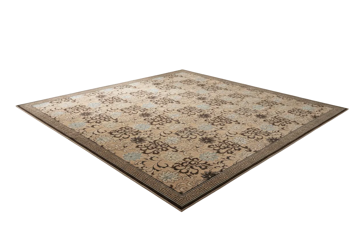 Monumental 3m Square Hali 'Himalayan' Rug Hand-Knotted Wool