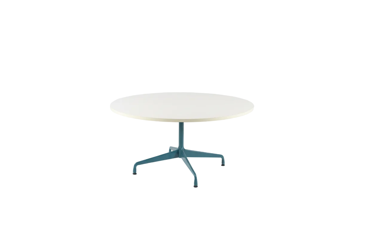 Authentic Eames Segmented Base Table by Herman Miller – Rare Teal & White | c.1960s