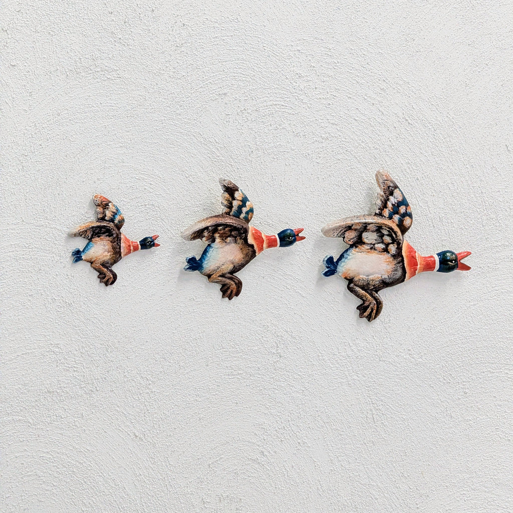 Vintage 1936 Beswick-Style Graduated Flying Mallards | Set of 3