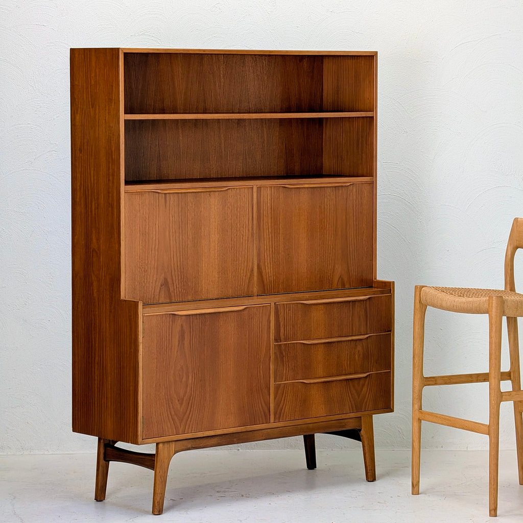 1960s Noblett Furniture Teak Bookcase and Display Cabinet
