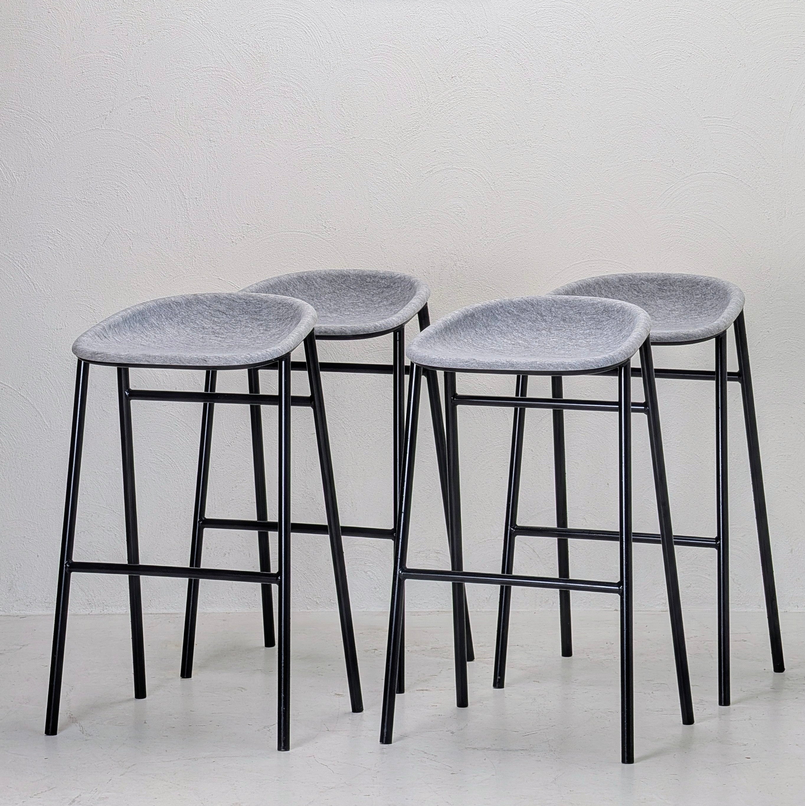 Set of 4 De Vorm LJ 3 PET Felt Bar Stools | Brand New Condition