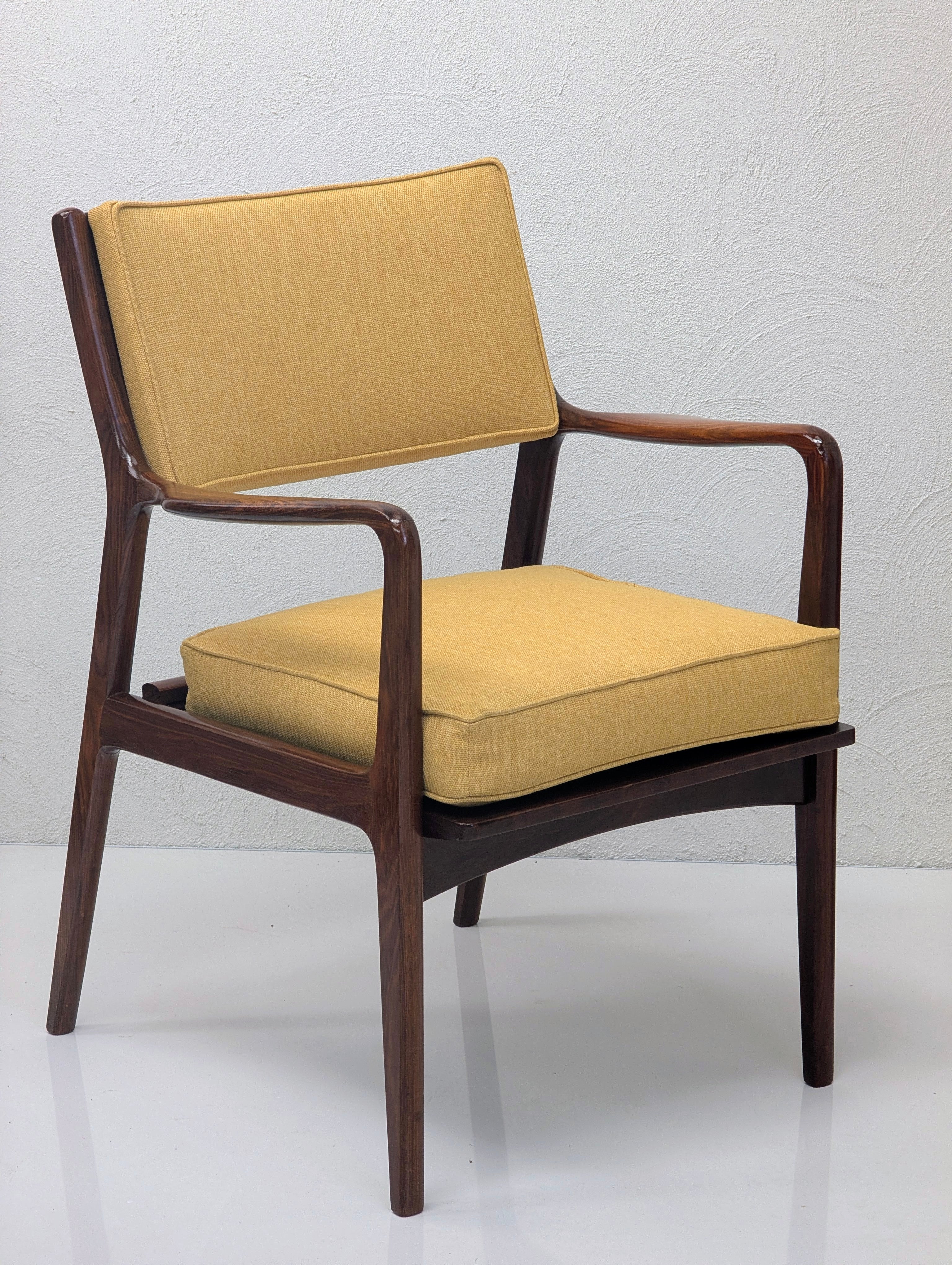 Rare Sculpted Blackwood Armchair by Decro, c.1960s – Restored