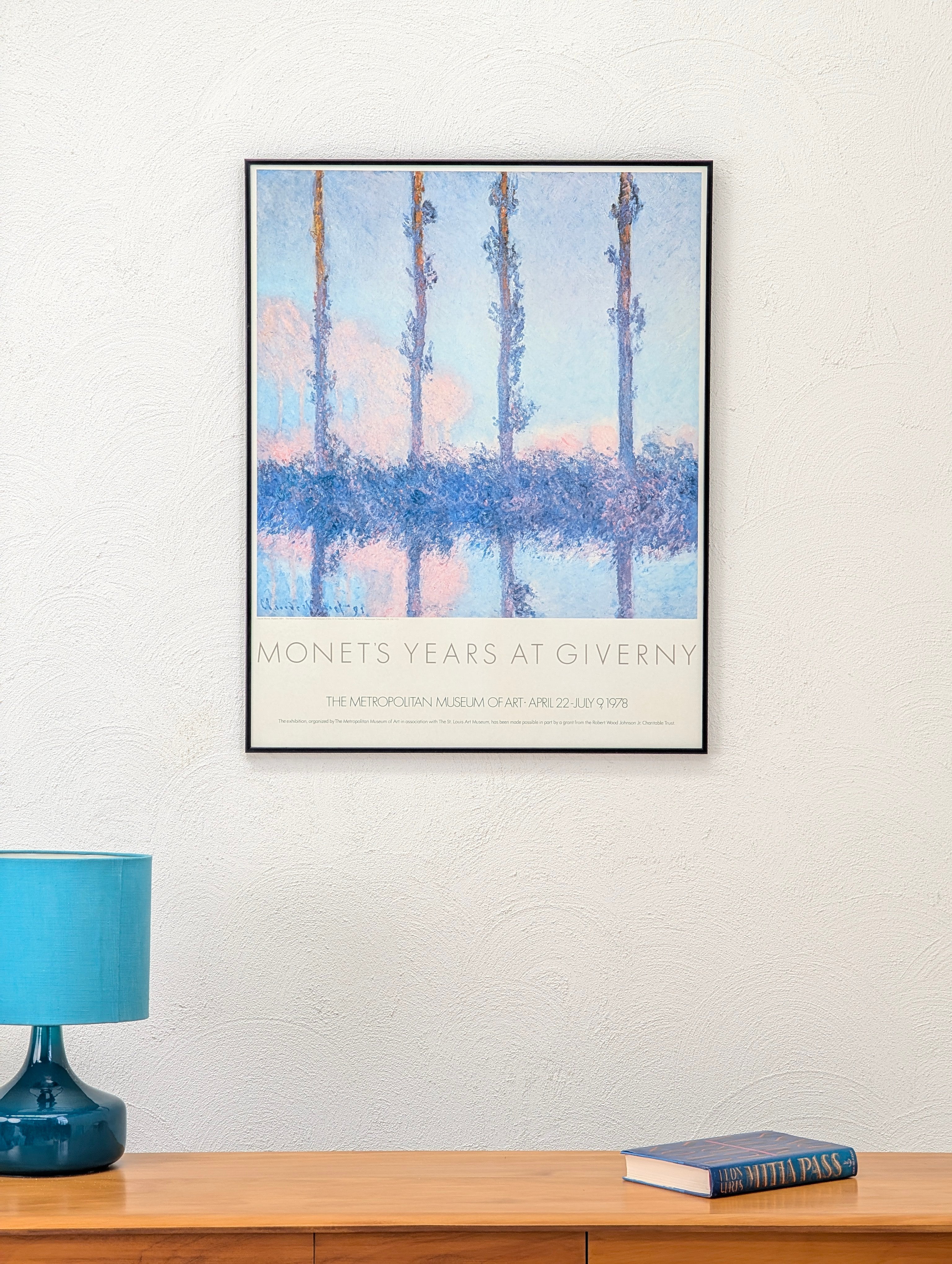 Claude Monet 'Poplars' MET Exhibition Poster, 1978