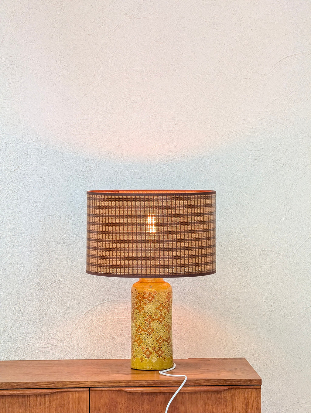 Bitossi Italy 'Spagnolo' Table Lamp with Hand Made Lampshade