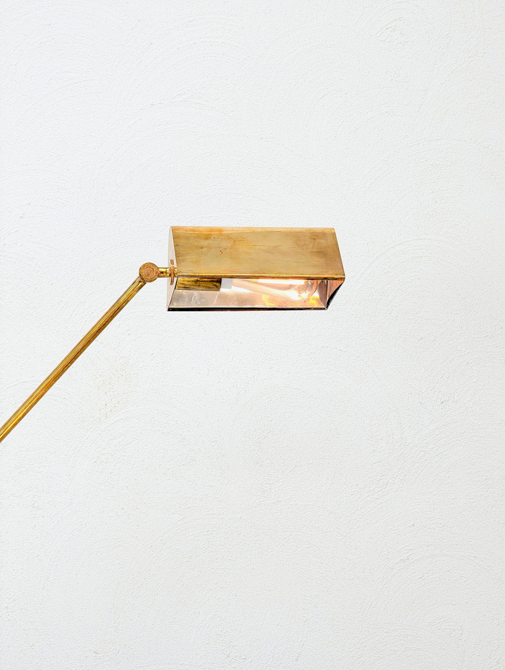 1970s Solid Brass Pharmacy Floor Lamp