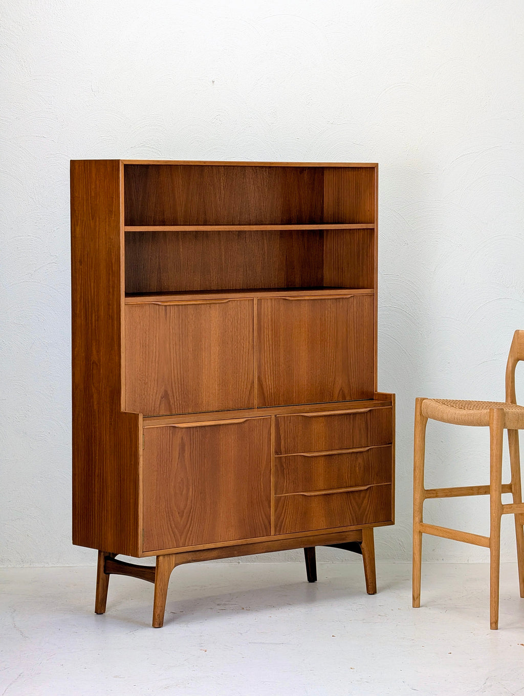 1960s Noblett Furniture Teak Bookcase and Display Cabinet