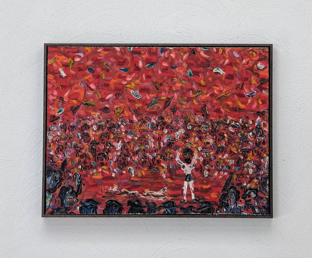 Vintage Ned Kelly Oil Painting - Fox & Wedge