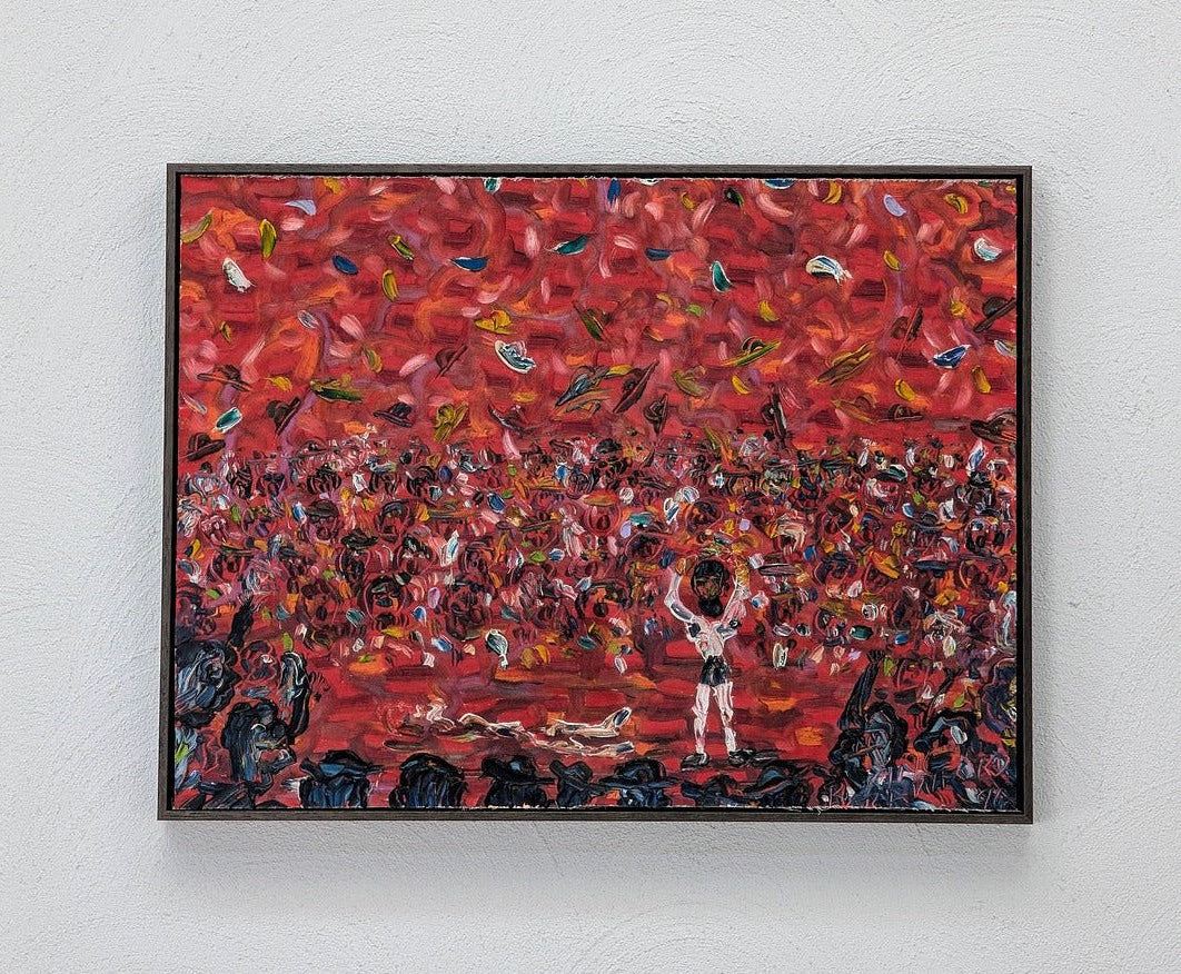 Vintage Ned Kelly Oil Painting - Fox & Wedge