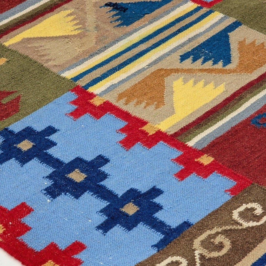 Vintage Turkish Patchwork Kilim Rug, an Anatolian Sampler of Feminine Symbols, c1970 - Fox & Wedge