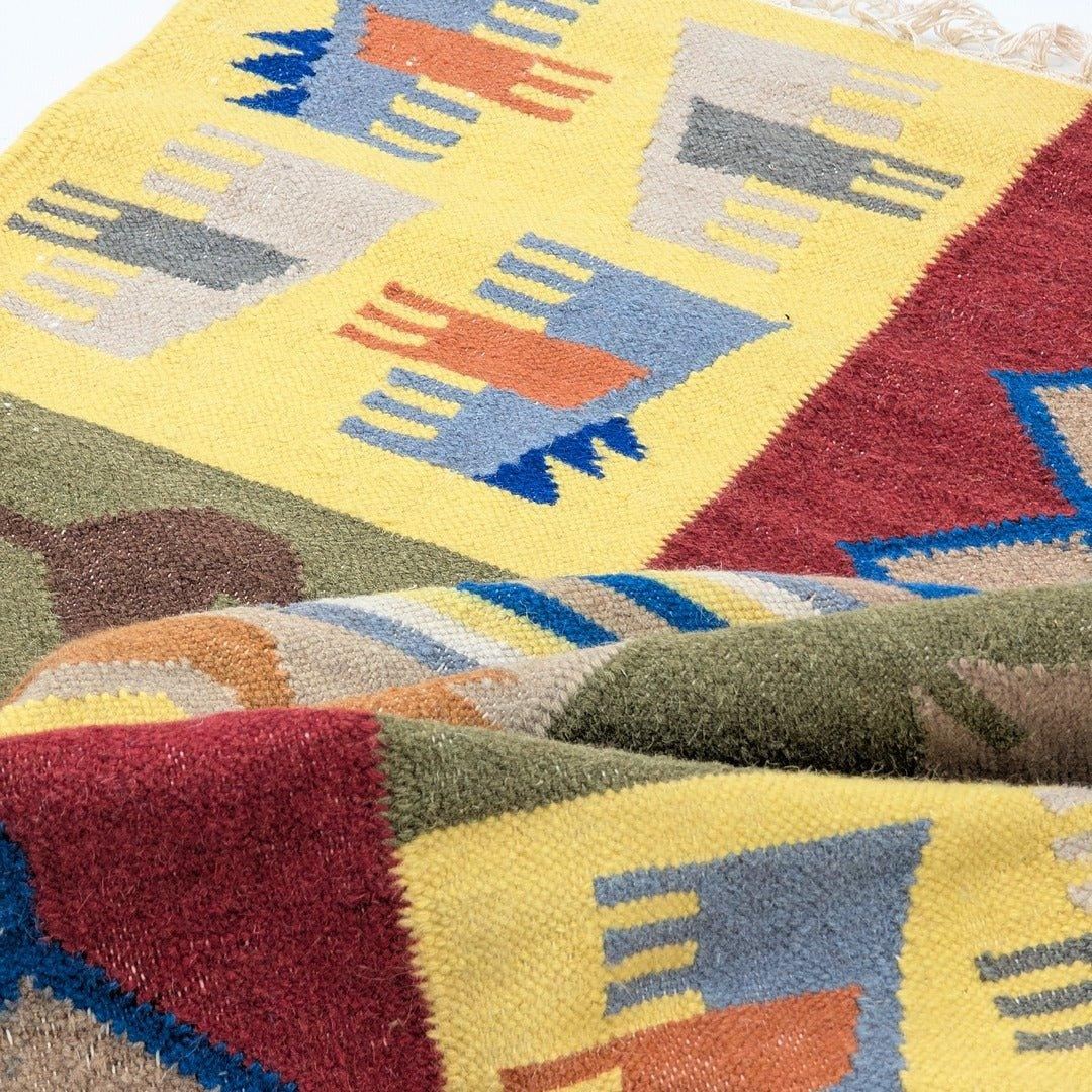Vintage Turkish Patchwork Kilim Rug, an Anatolian Sampler of Feminine Symbols, c1970 - Fox & Wedge