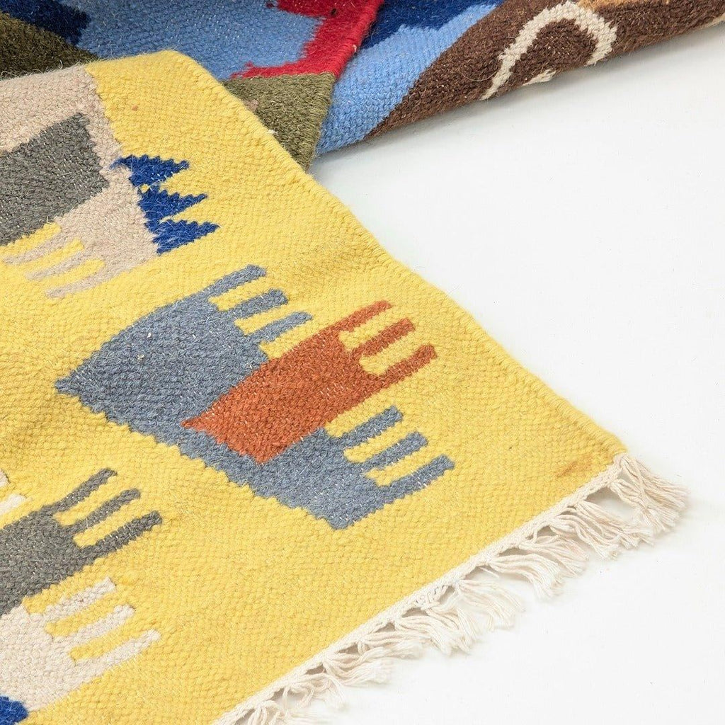Vintage Turkish Patchwork Kilim Rug, an Anatolian Sampler of Feminine Symbols, c1970 - Fox & Wedge