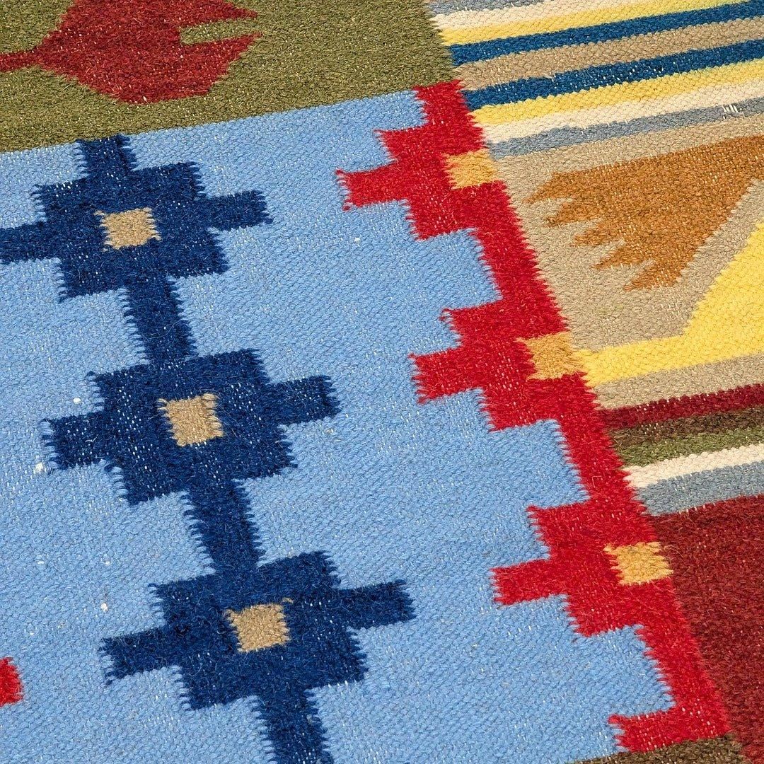 Vintage Turkish Patchwork Kilim Rug, an Anatolian Sampler of Feminine Symbols, c1970 - Fox & Wedge